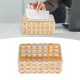 Tissue Box Holder Multifunctional Fashionable Design Exquisite Sturdy Durable Tissue HolderGold