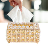 Tissue Box Holder Multifunctional Fashionable Design Exquisite Sturdy Durable Tissue HolderGold