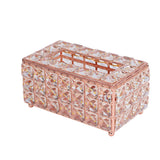 Tissue Box Holder Multifunctional Fashionable Design Exquisite Sturdy Durable Tissue HolderRose Gold