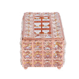 Tissue Box Holder Multifunctional Fashionable Design Exquisite Sturdy Durable Tissue HolderRose Gold