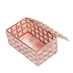 Tissue Box Holder Multifunctional Fashionable Design Exquisite Sturdy Durable Tissue HolderRose Gold