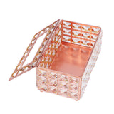 Tissue Box Holder Multifunctional Fashionable Design Exquisite Sturdy Durable Tissue HolderRose Gold