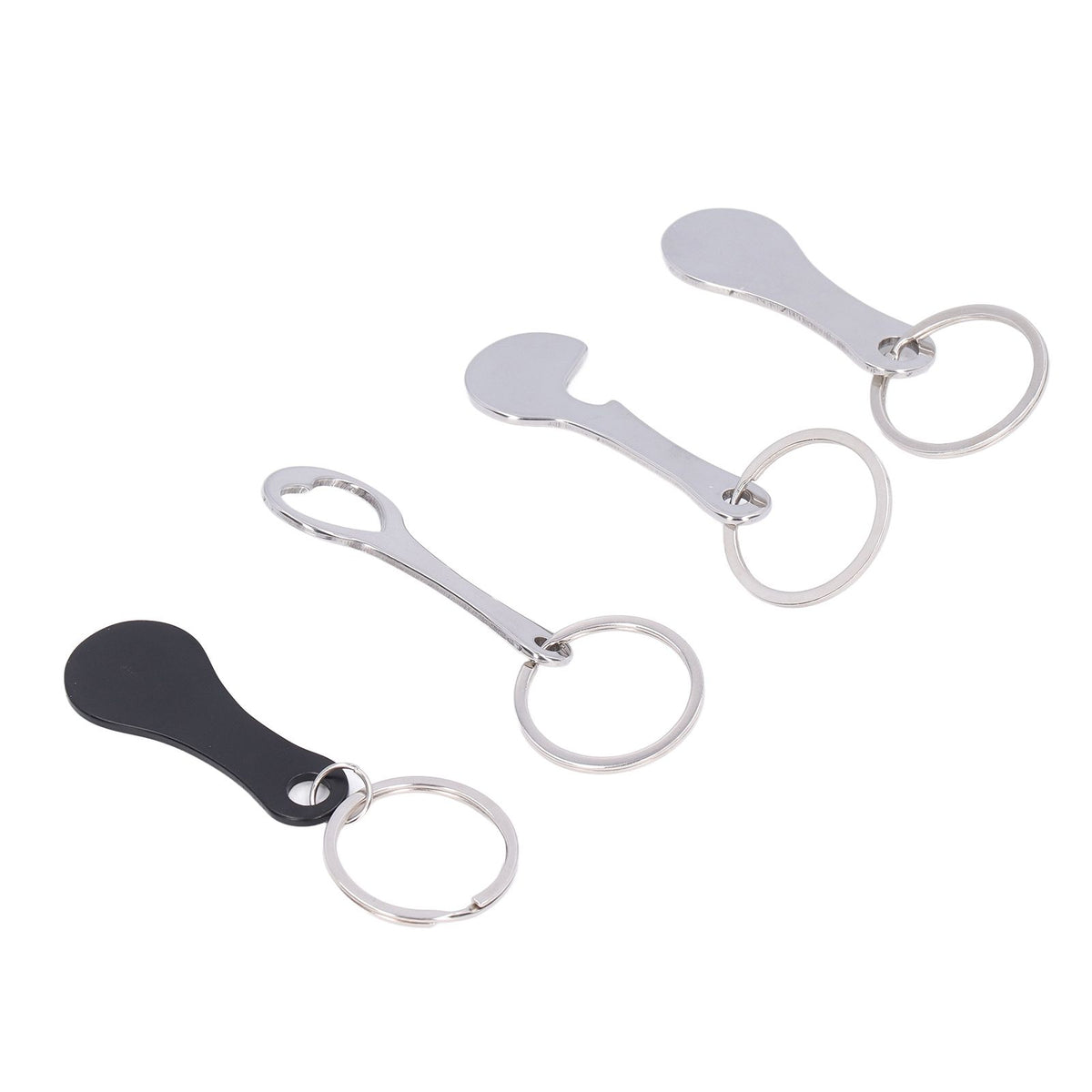 Aluminum Alloy Shopping Trolley Keychain Portable Alternative Shopping Trolley Keyring