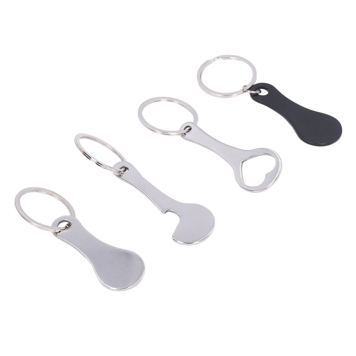 Aluminum Alloy Shopping Trolley Keychain Portable Alternative Shopping Trolley Keyring