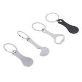 Aluminum Alloy Shopping Trolley Keychain Portable Alternative Shopping Trolley Keyring - Side View