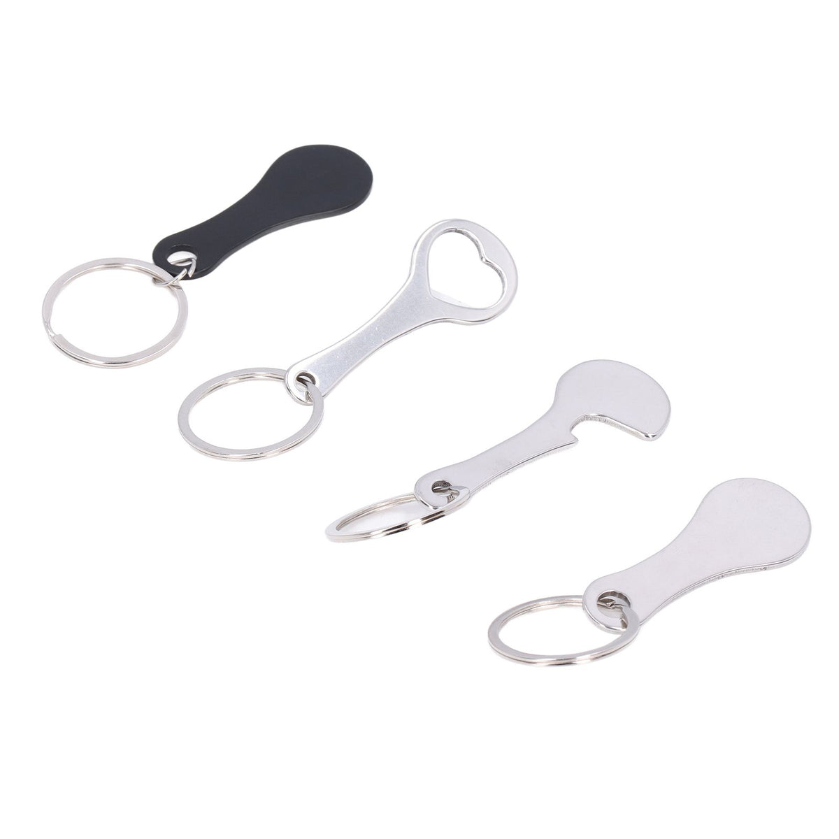 Aluminum Alloy Shopping Trolley Keychain Portable Alternative Shopping Trolley Keyring