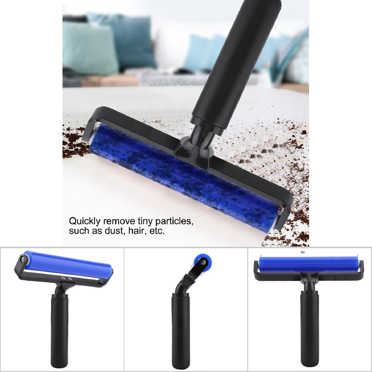 Dust Removal Roller Anti Static Cleaner Tool Silicone Roller Screen Film Roller for Household15.2cm / 6in