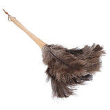 Feather Duster Light Weight Soft Long Handle Reusable Black Ostrich Feather Duster for Home Office Car - Side View