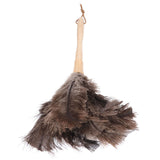 Feather Duster Light Weight Soft Long Handle Reusable Black Ostrich Feather Duster for Home Office Car - 45-Degree Angle