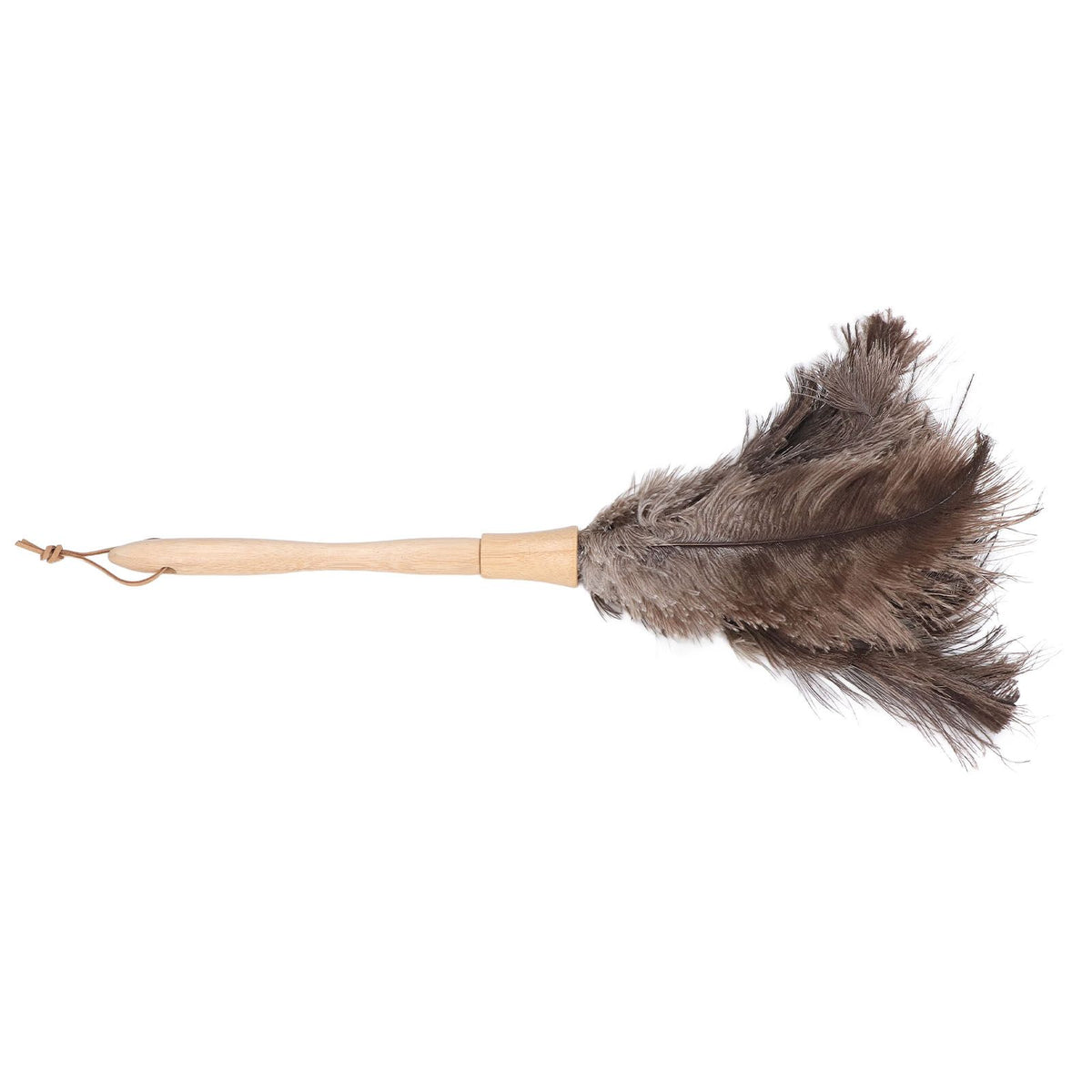 Feather Duster Light Weight Soft Long Handle Reusable Black Ostrich Feather Duster for Home Office Car