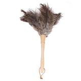 Feather Duster Light Weight Soft Long Handle Reusable Black Ostrich Feather Duster for Home Office Car - Extra Image