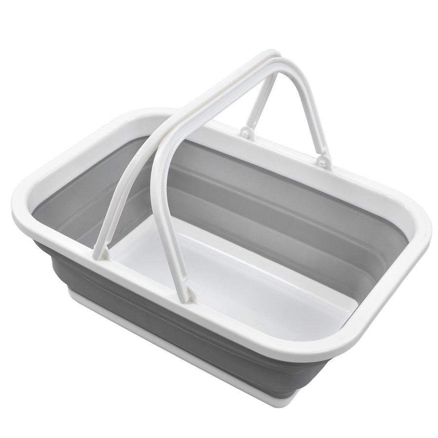 Foldable Picnic Basket Large Capacity Multifunctional Sturdy Handle Toy Storage Basket for Home Hiking Camping