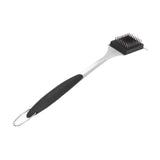 Barbecue Grill Brush Scraper Long Handle Stainless Steel Silver No Scratch Cleaning Portable for BBQ Grilling - Extra Image