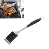 Barbecue Grill Brush Scraper Long Handle Stainless Steel Silver No Scratch Cleaning Portable for BBQ Grilling - Extra Image
