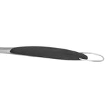 Barbecue Grill Brush Scraper Long Handle Stainless Steel Silver No Scratch Cleaning Portable for BBQ Grilling