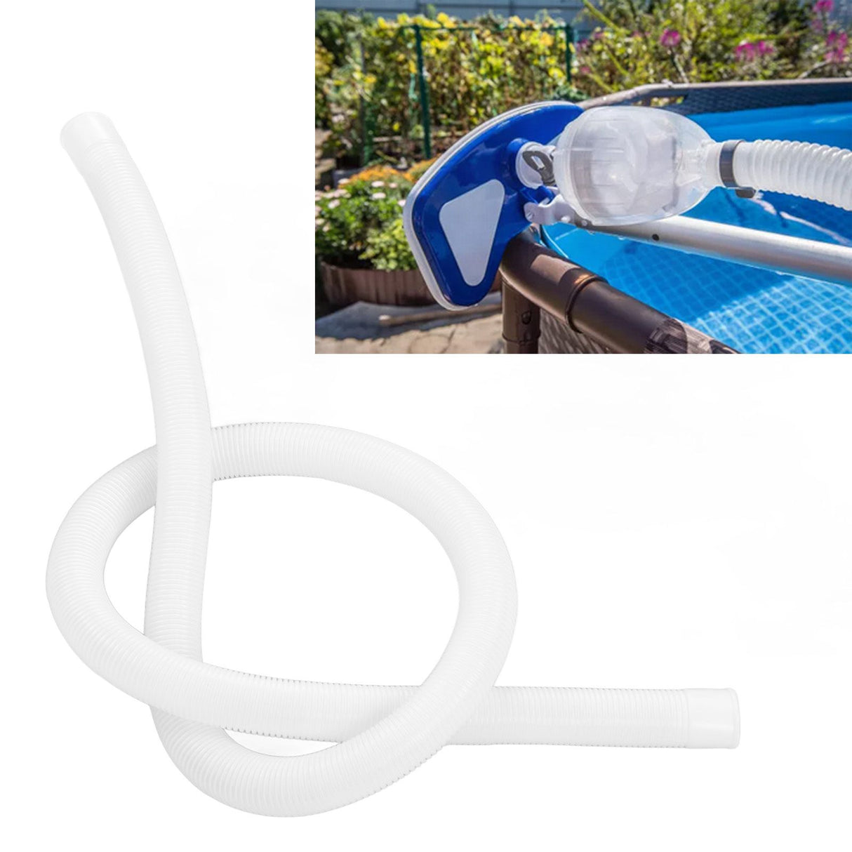Pool Hose Adjustable Length Wear Resistant Preservative Pool Filter Pump Hose with Buckle for Swimming Pool