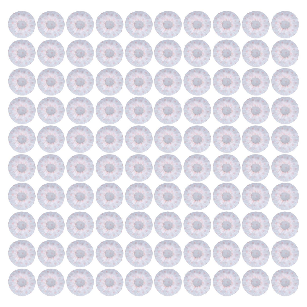 100Pcs Microphone Cover Dust Sweat Resistant Disposable Excellent Elasticity Reduce Noise Microphone CapsWhite Red Dot