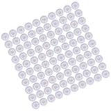 100Pcs Microphone Cover Dust Sweat Resistant Disposable Excellent Elasticity Reduce Noise Microphone CapsWhite Red Dot