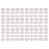 100Pcs Microphone Cover Dust Sweat Resistant Disposable Excellent Elasticity Reduce Noise Microphone CapsWhite Red Dot