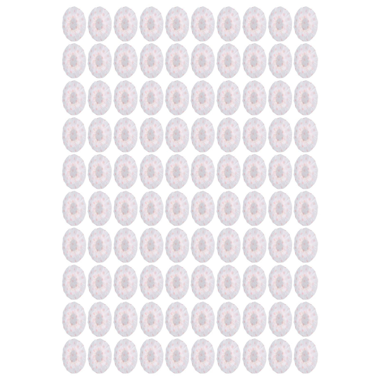 100Pcs Microphone Cover Dust Sweat Resistant Disposable Excellent Elasticity Reduce Noise Microphone CapsWhite Red Dot