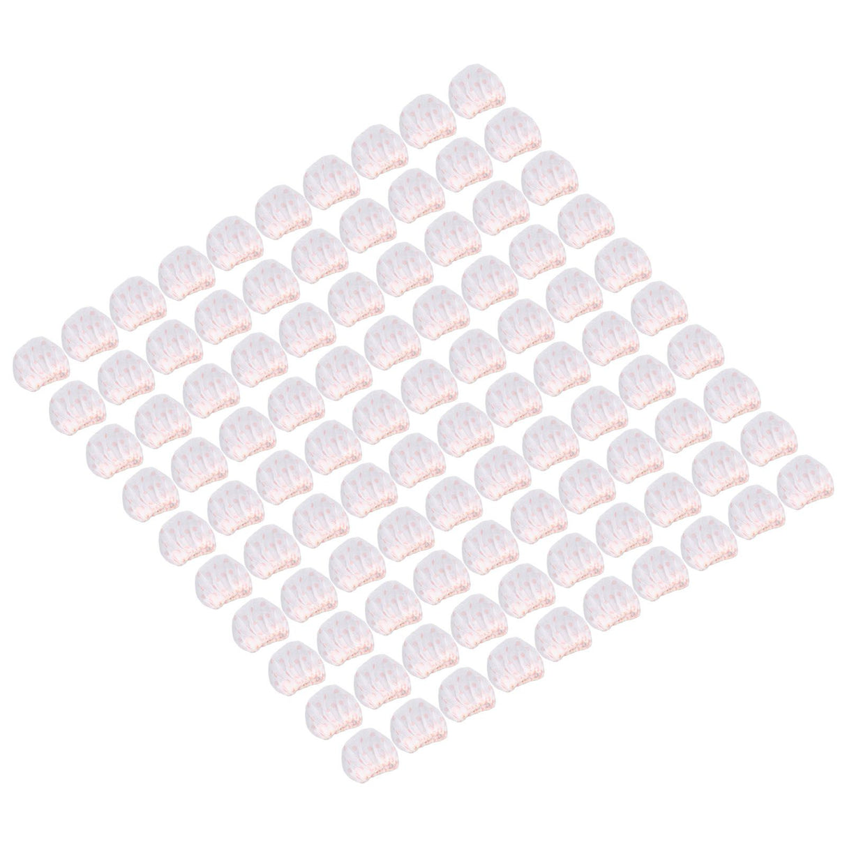 100Pcs Microphone Cover Dust Sweat Resistant Disposable Excellent Elasticity Reduce Noise Microphone CapsWhite Red Dot