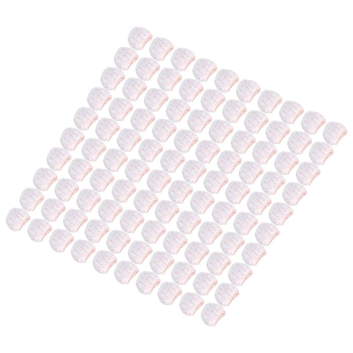 100Pcs Microphone Cover Dust Sweat Resistant Disposable Excellent Elasticity Reduce Noise Microphone CapsWhite Red Dot