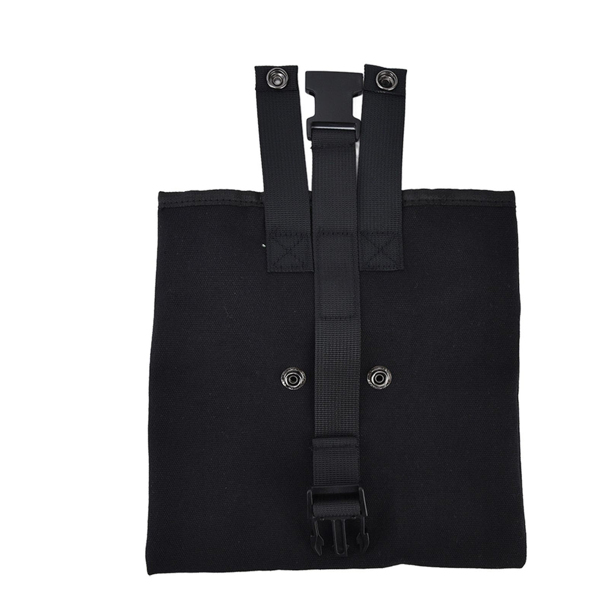 Foraging Bag Canvas Foldable Portable Thick Unique Simple Appearance Belt Fruit Picking Pouch for Outdoor CampingBlack
