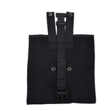 Foraging Bag Canvas Foldable Portable Thick Unique Simple Appearance Belt Fruit Picking Pouch for Outdoor CampingBlack - Low Angle