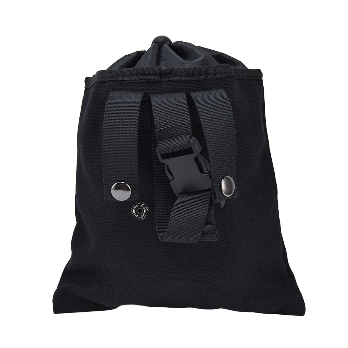 Foraging Bag Canvas Foldable Portable Thick Unique Simple Appearance Belt Fruit Picking Pouch for Outdoor CampingBlack