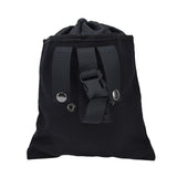 Foraging Bag Canvas Foldable Portable Thick Unique Simple Appearance Belt Fruit Picking Pouch for Outdoor CampingBlack