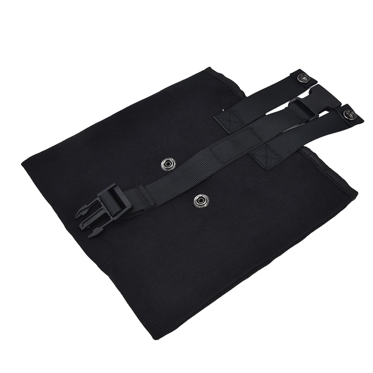 Foraging Bag Canvas Foldable Portable Thick Unique Simple Appearance Belt Fruit Picking Pouch for Outdoor CampingBlack