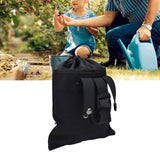 Foraging Bag Canvas Foldable Portable Thick Unique Simple Appearance Belt Fruit Picking Pouch for Outdoor CampingBlack