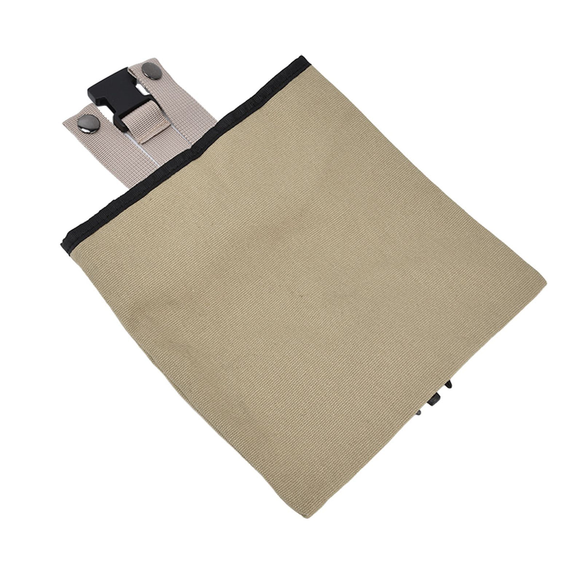 Foraging Bag Canvas Foldable Portable Thick Unique Simple Appearance Belt Fruit Picking Pouch for Outdoor CampingKhaki