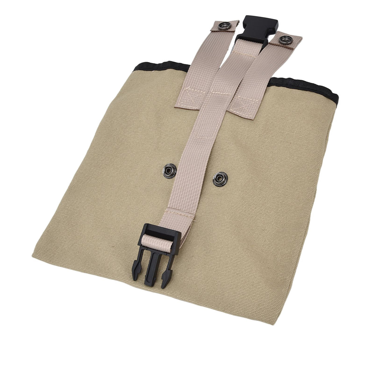 Foraging Bag Canvas Foldable Portable Thick Unique Simple Appearance Belt Fruit Picking Pouch for Outdoor CampingKhaki