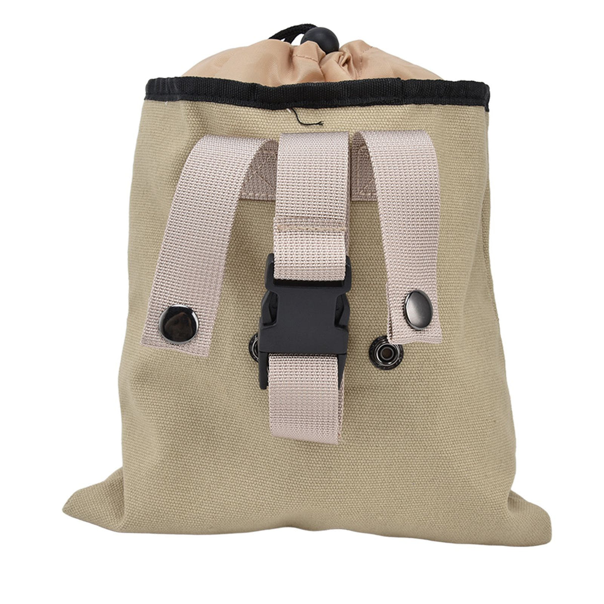 Foraging Bag Canvas Foldable Portable Thick Unique Simple Appearance Belt Fruit Picking Pouch for Outdoor CampingKhaki