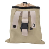 Foraging Bag Canvas Foldable Portable Thick Unique Simple Appearance Belt Fruit Picking Pouch for Outdoor CampingKhaki