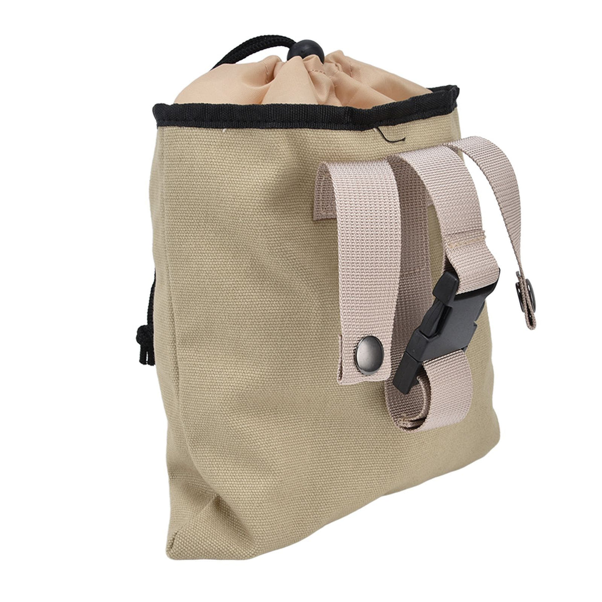Foraging Bag Canvas Foldable Portable Thick Unique Simple Appearance Belt Fruit Picking Pouch for Outdoor CampingKhaki