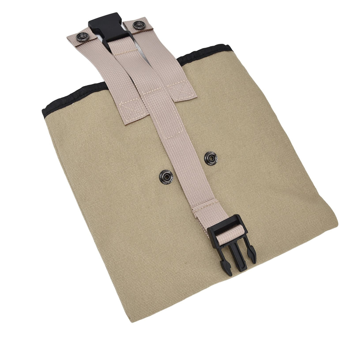 Foraging Bag Canvas Foldable Portable Thick Unique Simple Appearance Belt Fruit Picking Pouch for Outdoor CampingKhaki