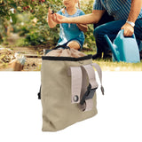 Foraging Bag Canvas Foldable Portable Thick Unique Simple Appearance Belt Fruit Picking Pouch for Outdoor CampingKhaki - Extra Image