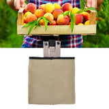 Foraging Bag Canvas Foldable Portable Thick Unique Simple Appearance Belt Fruit Picking Pouch for Outdoor CampingKhaki