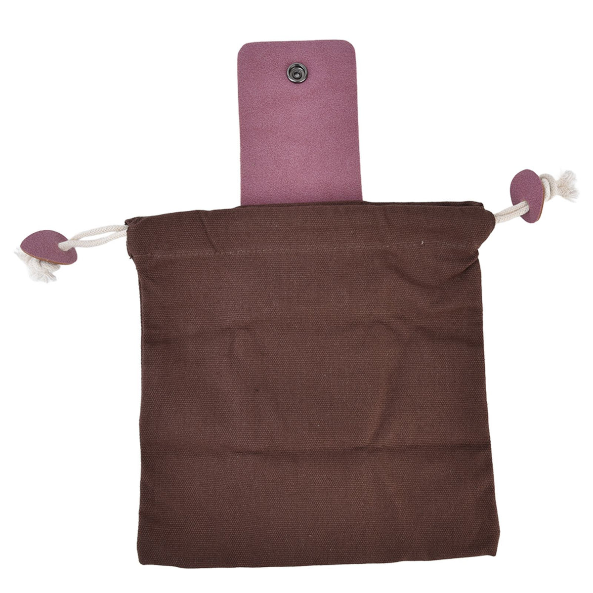 Fruit Picking Bag Waist Hanging Canvas Material PU Style Folded Save Space Belt Foraging BagBrown