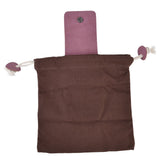 Fruit Picking Bag Waist Hanging Canvas Material PU Style Folded Save Space Belt Foraging BagBrown