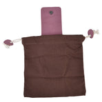 Fruit Picking Bag Waist Hanging Canvas Material PU Style Folded Save Space Belt Foraging BagBrown