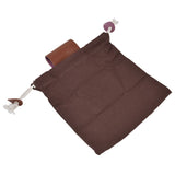 Fruit Picking Bag Waist Hanging Canvas Material PU Style Folded Save Space Belt Foraging BagBrown