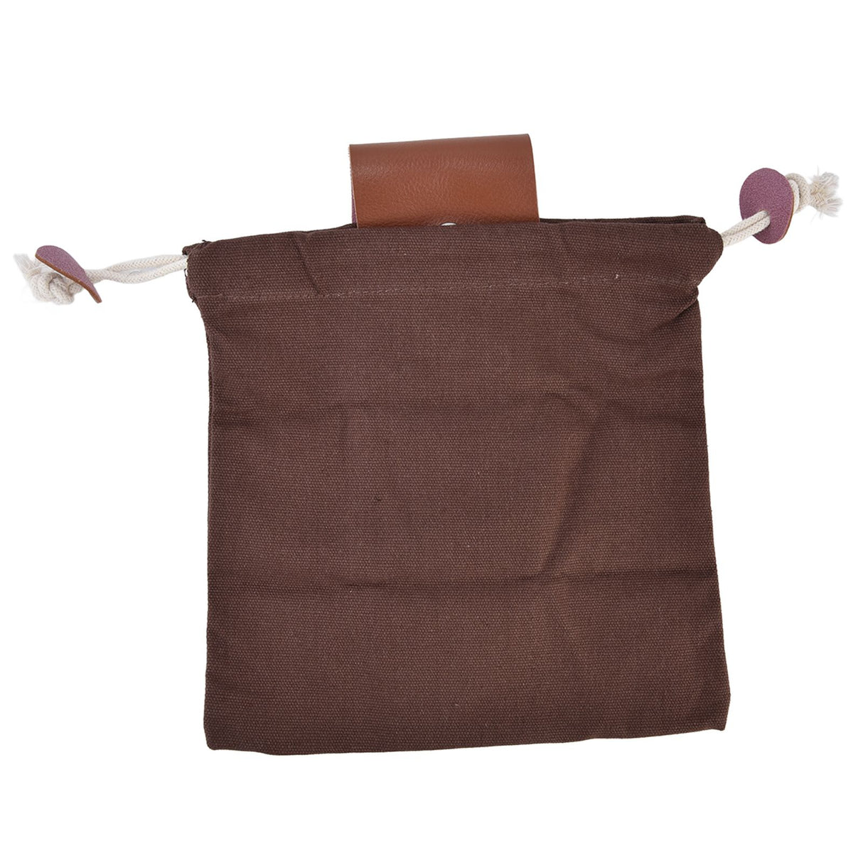 Fruit Picking Bag Waist Hanging Canvas Material PU Style Folded Save Space Belt Foraging BagBrown