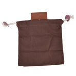 Fruit Picking Bag Waist Hanging Canvas Material PU Style Folded Save Space Belt Foraging BagBrown