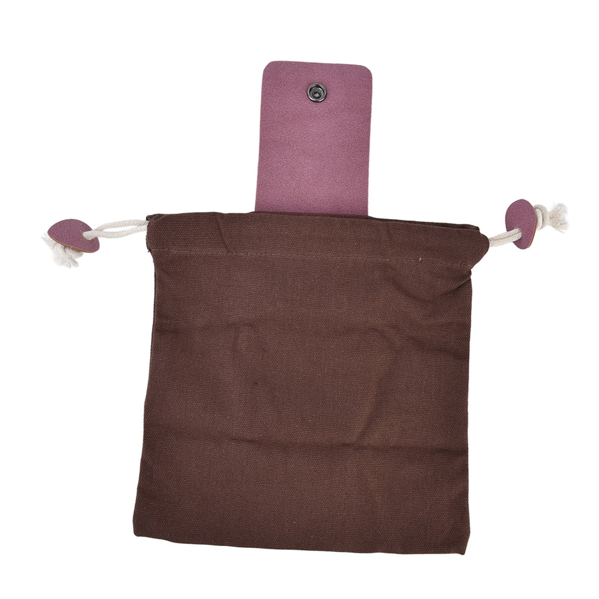 Fruit Picking Bag Waist Hanging Canvas Material PU Style Folded Save Space Belt Foraging BagBrown