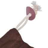 Fruit Picking Bag Waist Hanging Canvas Material PU Style Folded Save Space Belt Foraging BagBrown - Extra Image