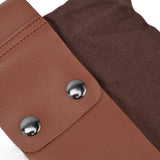 Fruit Picking Bag Waist Hanging Canvas Material PU Style Folded Save Space Belt Foraging BagBrown - Extra Image