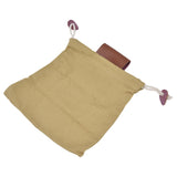 Fruit Picking Bag Waist Hanging Canvas Material PU Style Folded Save Space Belt Foraging BagKhaki - Top-Down View